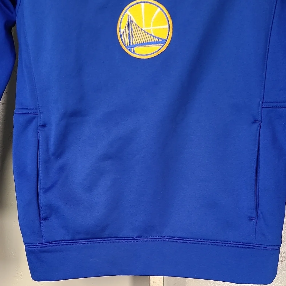 Adidas Blue Yellow Golden State Warriors Hoodie Sweatshirt Youth Boy Girls Med